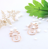 Large Pineapple paper clips in Rose Gold, set of 3
