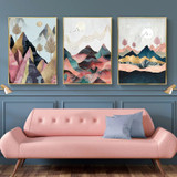 Abstract Mountain Landscape Poster Wall Art 1A