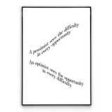 Optimist - Quote Poster Wall Art Optimist - Quote Poster Wall Art