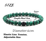 2-Piece Malachite Black Lava Natural-Stone Strand Bracelet