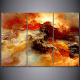 Cosmic Flames Abstract Psychedelic HD Nebula Canvas Art