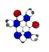 Caffeine Lampworked Glass Molecule