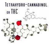 THC Lampworked Glass Molecule