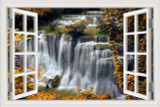 Waterfall 3D Window View Wall Sticker