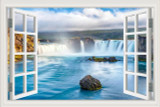 Waterfall 3D Window View Wall Sticker