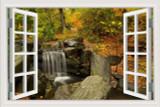 Waterfall 3D Window View Wall Sticker
