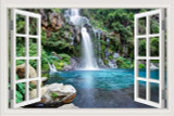 Waterfall 3D Window View Wall Sticker