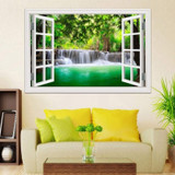 Waterfall 3D Window View Wall Sticker