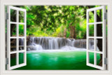 Waterfall 3D Window View Wall Sticker