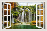 Waterfall 3D Window View Wall Sticker