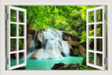 Waterfall 3D Window View Wall Sticker