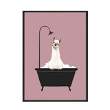 Funny Dog Bath Canvas Poster Art Print