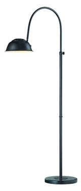 One Light Oil Rubbed Bronze Metal Shade Floor Lamp - Style: 7276758