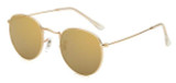 2017 New Sunglasses Women Rose Gold Metal Frame Circle Glasses Mirrored Brand Designer Round Sun Glasses for Women Lunette