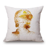 Star Wars Watercolor Throw Pillows, R2-D2, C-3P0, Yoda and BB-8