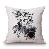 Star Wars Watercolor Throw Pillows, R2-D2, C-3P0, Yoda and BB-8