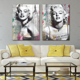 Marilyn Monroe Art Graffiti and Newspaper Style
