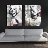 Marilyn Monroe Art Graffiti and Newspaper Style
