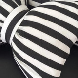 Too Cute Bow Shaped Throw Pillows, Black and White Striped