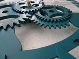 Roman Numeral Mechanical Gear Wall Clock