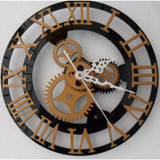Roman Numeral Mechanical Gear Wall Clock