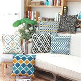 Geometric Pattern Accent Cushion Cover, Multi-color