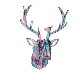 Artificial Deer Head Wall Decor 3D Puzzle