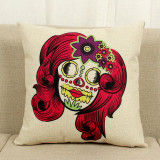 Mexican Sugar Skull Accent Pillows Cushion Cover