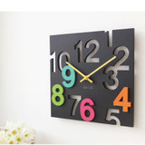 Scrambled Numbers Wall Clock, Multi-color