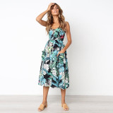 Midi Button Backless Dress