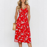 Midi Button Backless Dress
