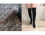 Faux Suede Thigh High Boots