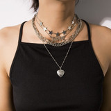 Vintage Multi-Layered Love Heart Necklace