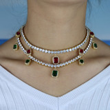 gold plated iced out bling Butterfly Necklace