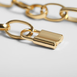 Multi Layer Lover Lock Pendant Choker Necklace