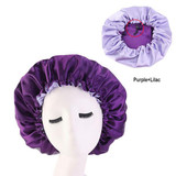Purple Silk Reversible Bonnet