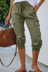 Drawstring Cargo Pocketed Joggers