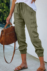 Drawstring Cargo Pocketed Joggers