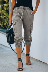 Drawstring Cargo Pocketed Joggers