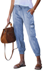 Drawstring Cargo Pocketed Joggers