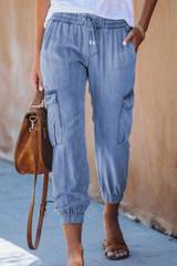 Drawstring Cargo Pocketed Joggers