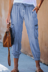 Drawstring Cargo Pocketed Joggers