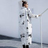 Toriko "Newspaper" print shirt dress