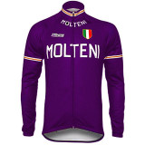 Men's Long Sleeve Cycling Jersey Winter Polyester Purple Yellow Red Bike Jersey Pants Top Mountain Bike MTB Road Bike Cycling UV Resistant Breathable Quick Dry Sports Clothing Apparel / Stretchy