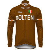 Men's Long Sleeve Cycling Jersey Winter Polyester Purple Yellow Red Bike Jersey Pants Top Mountain Bike MTB Road Bike Cycling UV Resistant Breathable Quick Dry Sports Clothing Apparel / Stretchy