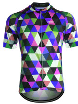 Men's Short Sleeve Cycling Jersey Blue Purple Orange Plaid Checkered Bike Breathable Quick Dry Sports Plaid Checkered Mountain Bike MTB Road Bike Cycling Clothing Apparel / Stretchy