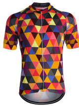 Men's Short Sleeve Cycling Jersey Blue Purple Orange Plaid Checkered Bike Breathable Quick Dry Sports Plaid Checkered Mountain Bike MTB Road Bike Cycling Clothing Apparel / Stretchy