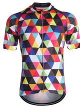 Men's Short Sleeve Cycling Jersey Blue Purple Orange Plaid Checkered Bike Breathable Quick Dry Sports Plaid Checkered Mountain Bike MTB Road Bike Cycling Clothing Apparel / Stretchy