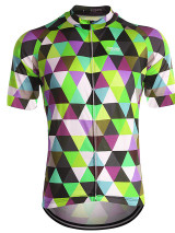 Men's Short Sleeve Cycling Jersey Blue Purple Orange Plaid Checkered Bike Breathable Quick Dry Sports Plaid Checkered Mountain Bike MTB Road Bike Cycling Clothing Apparel / Stretchy