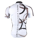 Men's Short Sleeve Cycling Jersey Polyester White Yellow Red Bike Jersey Top Mountain Bike MTB Road Bike Cycling Breathable Quick Dry Ultraviolet Resistant Sports Clothing Apparel